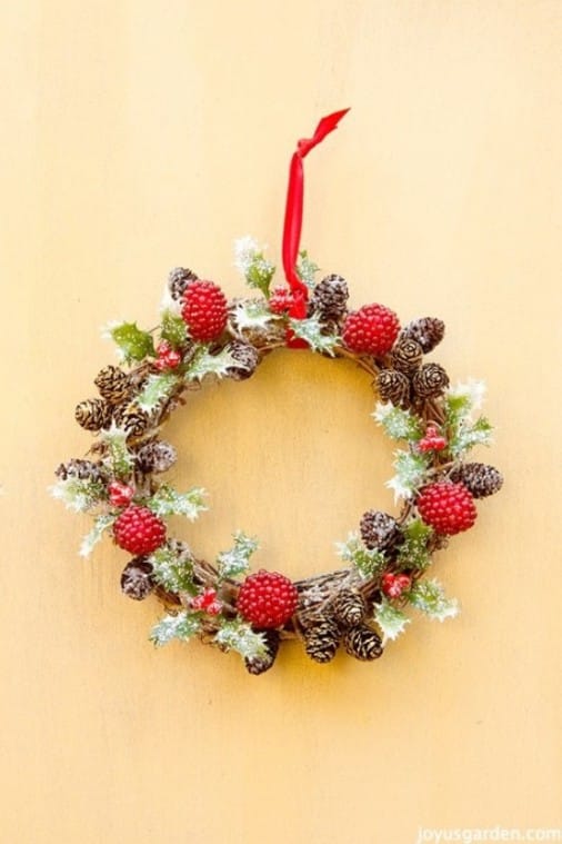  Một vòng hoa cây nho Holly Berry Đồ trang trí Giáng sinh